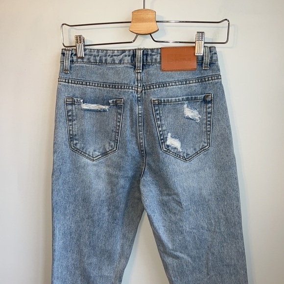 Princess Polly BEHATI STRAIGHT LEG JEANS LIGHT WASH DENIM SZ 4 - Picture 5 of 8